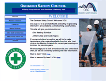 Tablet Screenshot of oshkoshsafetycouncil.com